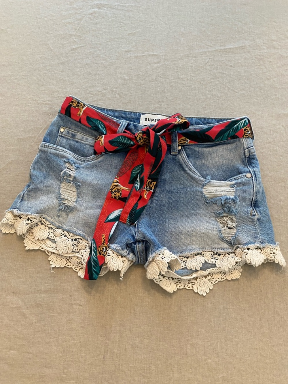 SUPERDRY Lace Trim Hot Shorts